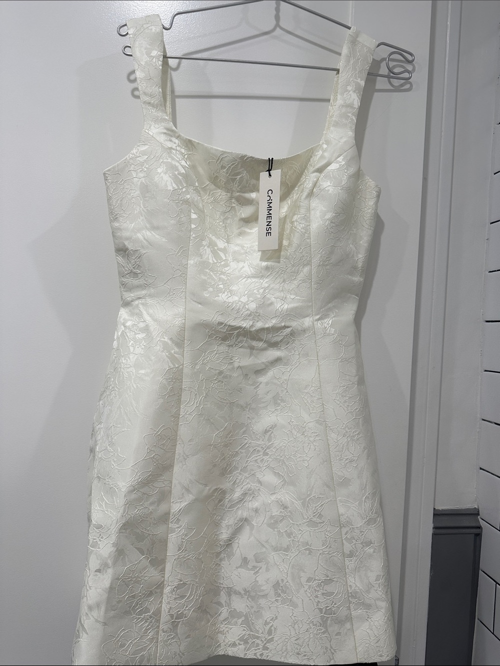 Ivory Floral Jacquard Girls' Dress